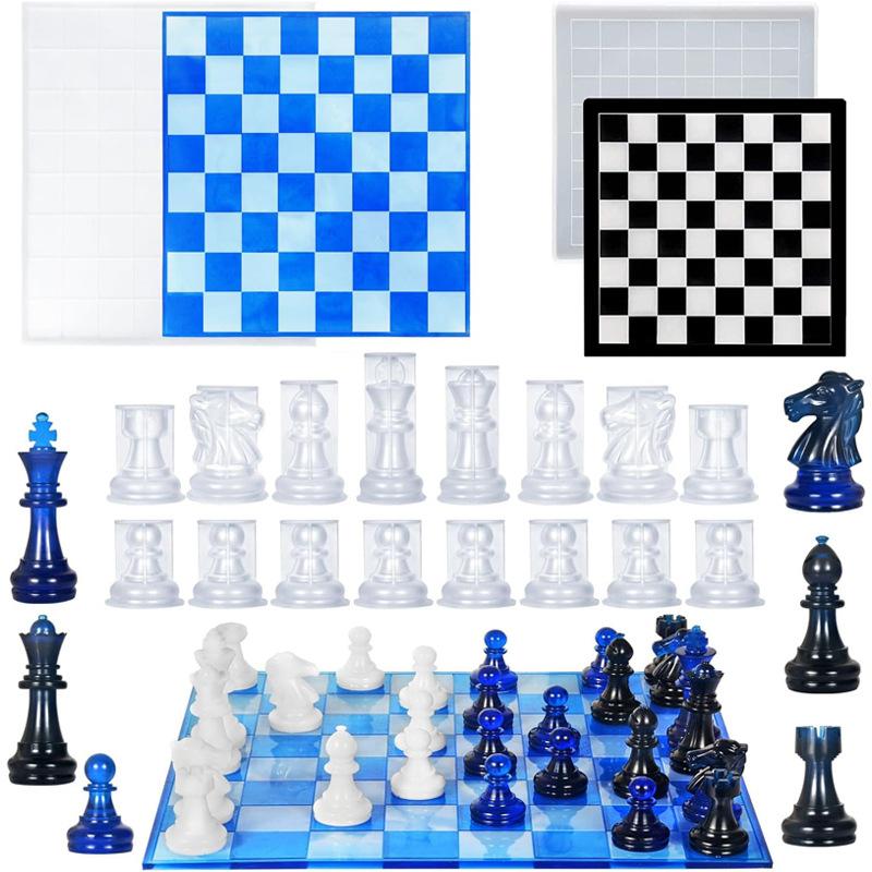 Resin Art Kit With Molds - Forma do szachów z żywicy z