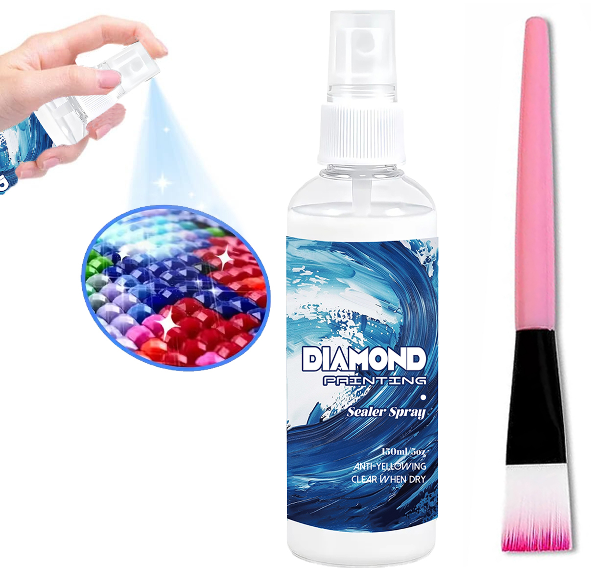 Resin Art Painting - Spray do uszczelniania obrazów diamentowych 150ml,