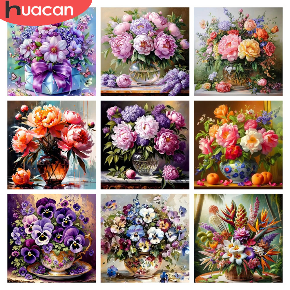 Resin Art With Rose - HUACAN 5D Diamentowa Mozaika Róża Kwiat