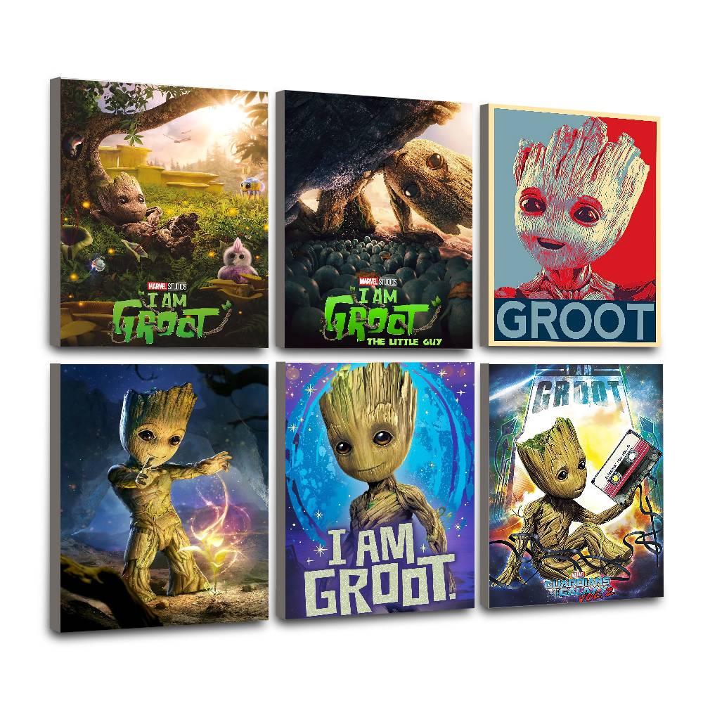 Resin Art On Wall - Uroczy plakat z G-Grootem w stylu