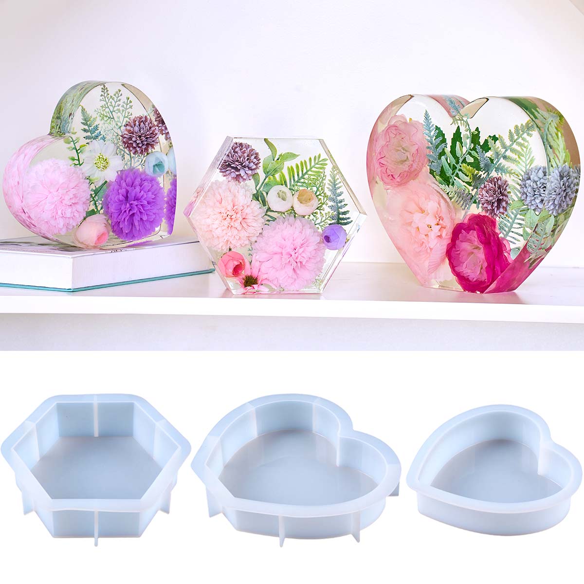 Resin Art Kit With Molds - Duża silikonowa forma do odlewów DIY