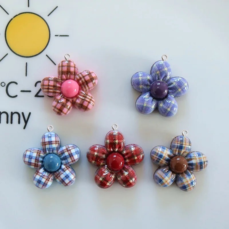 Resin Art Flower - 10 szt. Słodkie kwiatowe zawieszki z