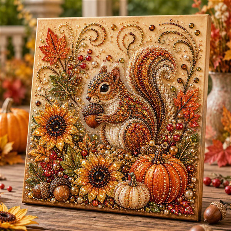 Resin Art Flower - Jesienny Zestaw do Malowania Diamentami z