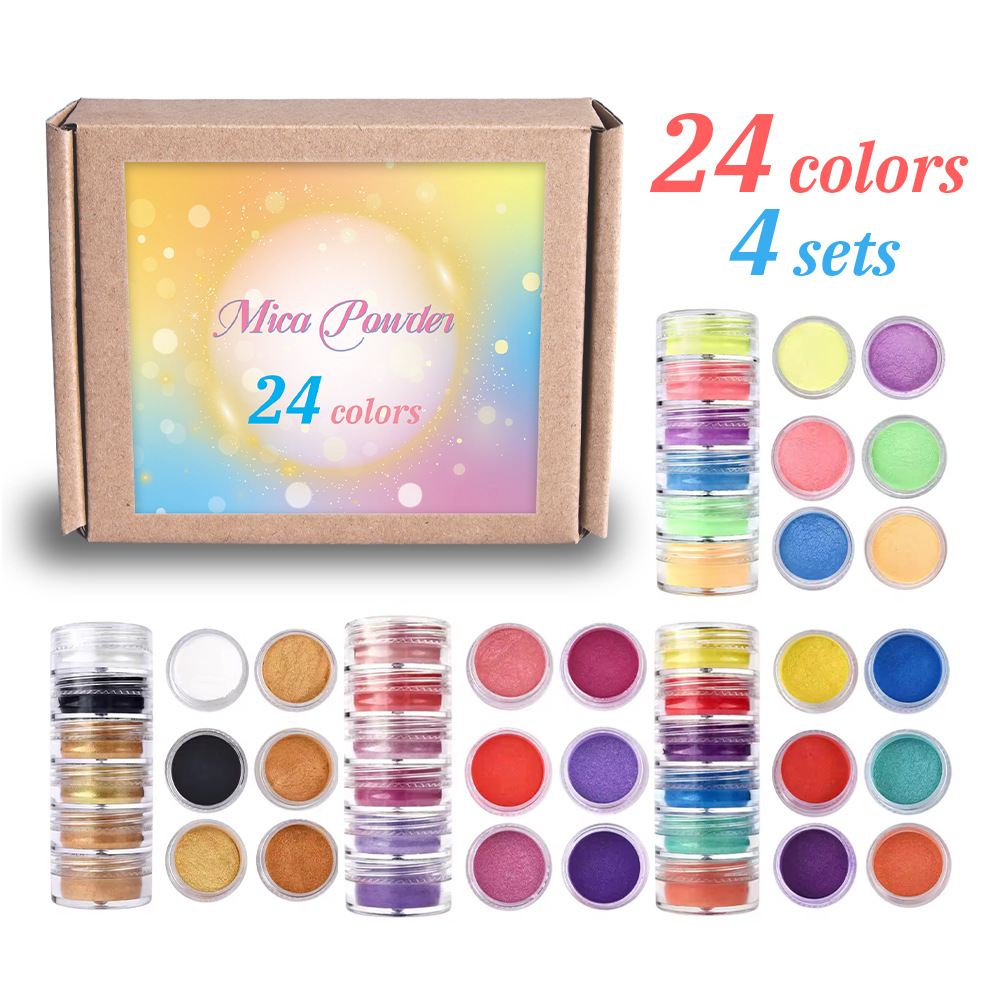 Pearl Powder Resin - 24/60 Kolorów Perłowy Brokat Mika w