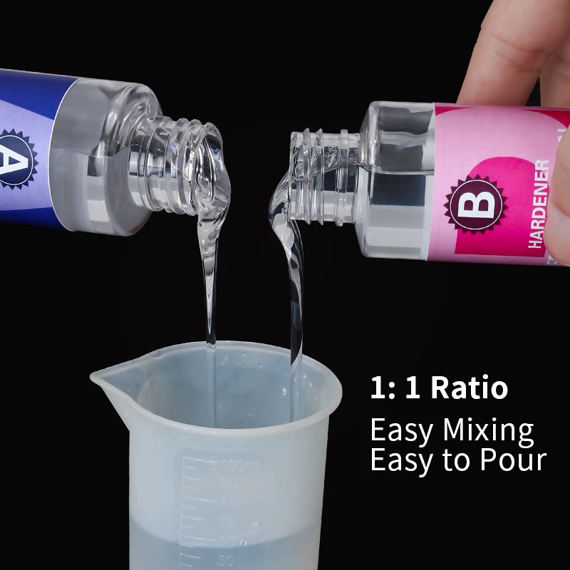 Resin Art Ratio - Zestaw żywicy epoksydowej 100g, przezroczysta, wysoki