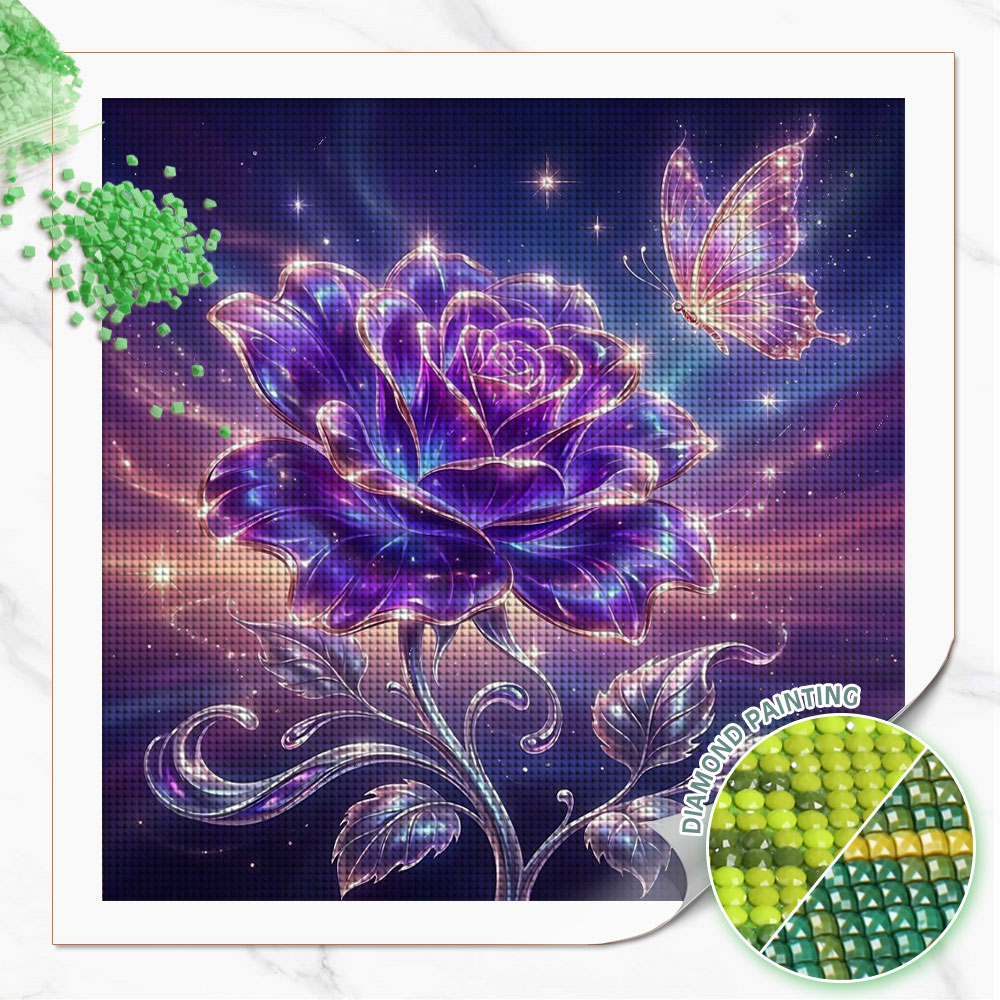 Resin Art With Rose - Huacan Pełny Kwadratowy/Okrągły Obraz Diamentowy Róża