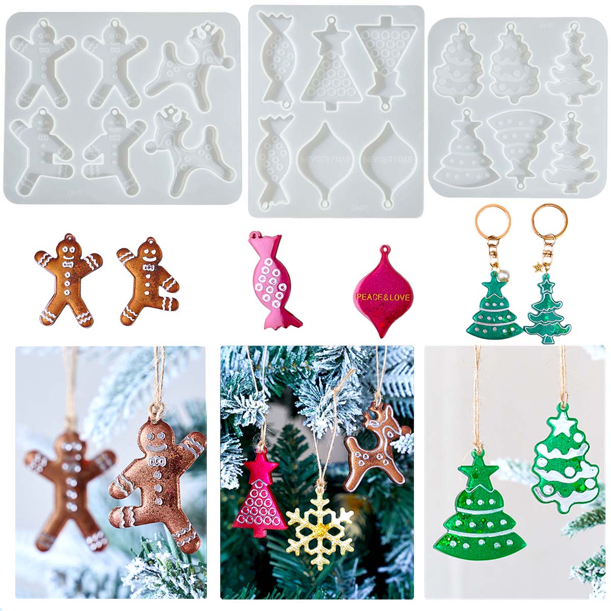 Resin Art Kit With Molds - Formy silikonowe do wyrobu kolczyków i