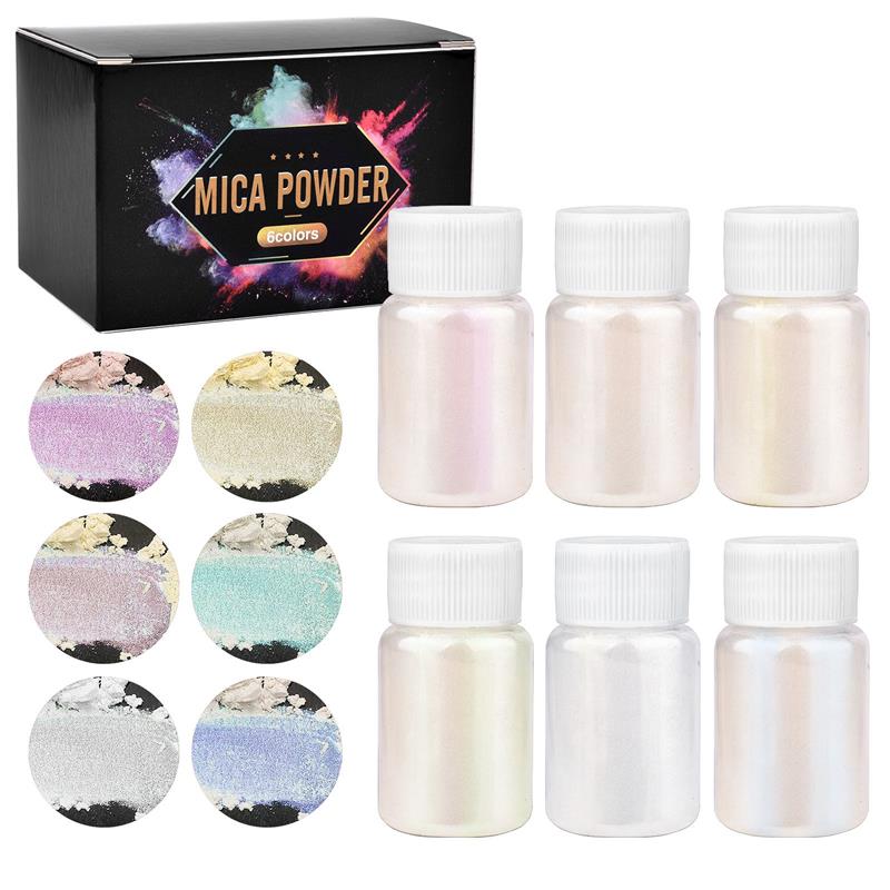 Pearl Powder Resin - 6 sztuk-zestaw żywica epoksydowa barwnik mikowa