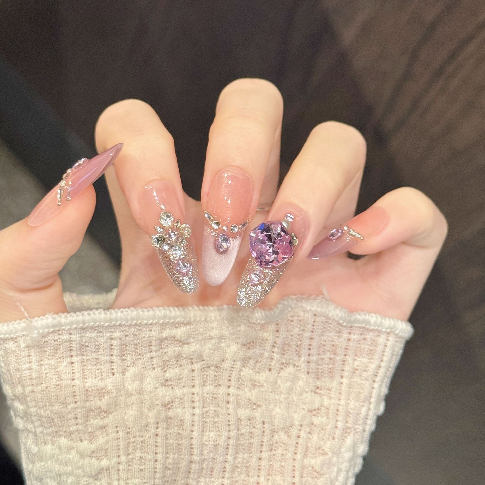 10 szt. Ręcznie Prasowane Pazn – Resin Art Purple recenzja i cena