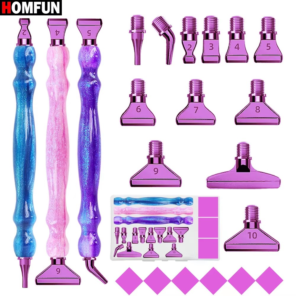 HOMFUN 5D Diamond Painting Pen – Resin Art Purple recenzja i cena