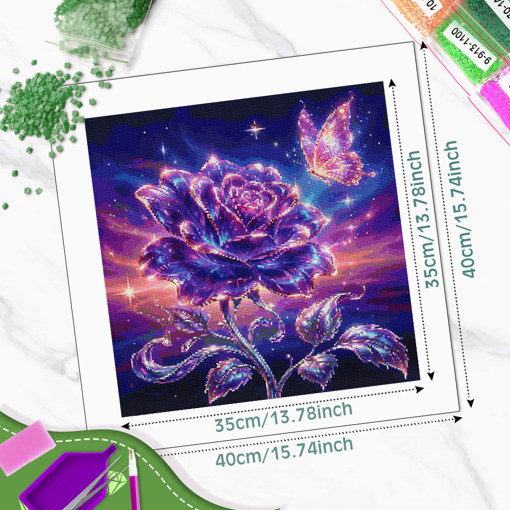 Huacan Pełny Kwadratowy/Okrągł – Resin Art With Rose recenzja i cena