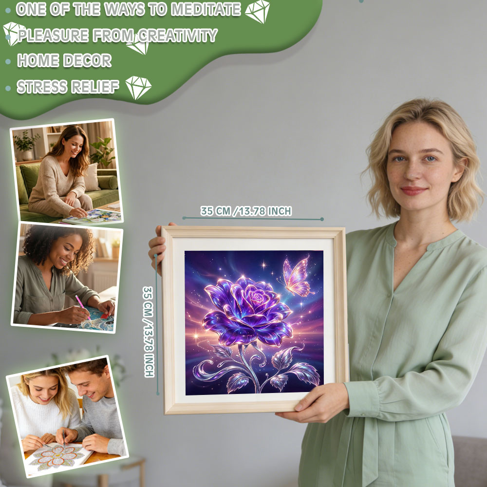 Huacan Pełny Kwadratowy/Okrągł – Resin Art With Rose recenzja i cena