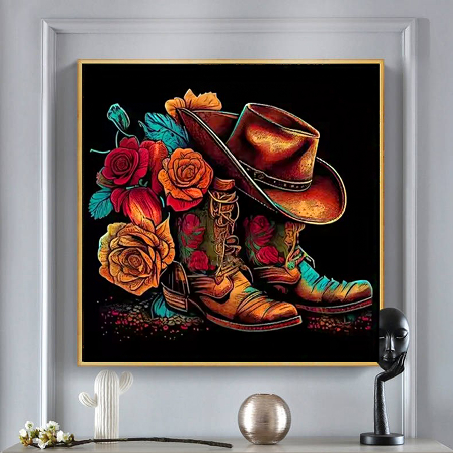 Kowbojski kapelusz Buty Diamen – Resin Art With Rose recenzja i cena