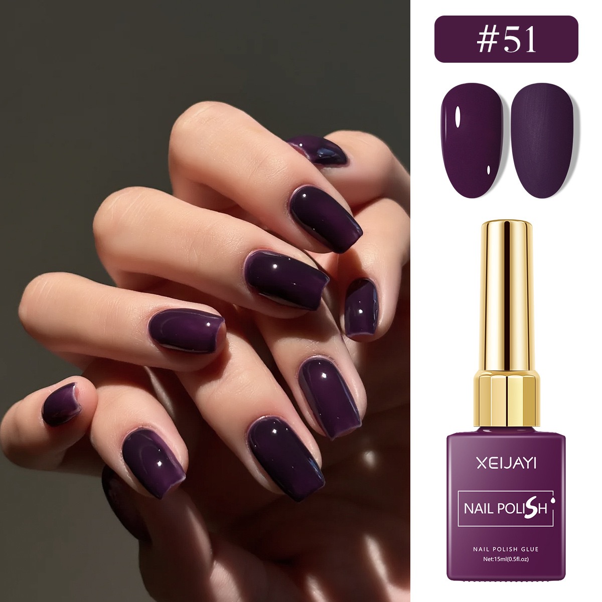 6PCS/SET 15ml Gel Nail Polish  – Resin Art Purple recenzja i cena