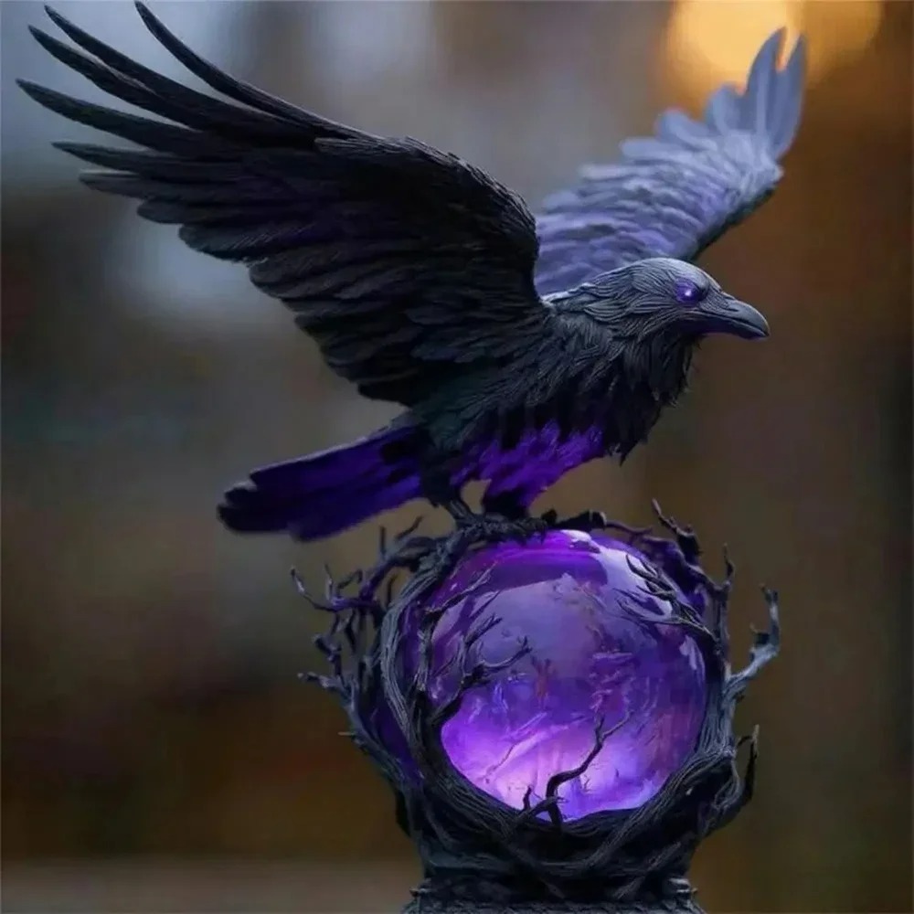 Gotycka lampa LED w kształcie  – Resin Art Purple recenzja i cena