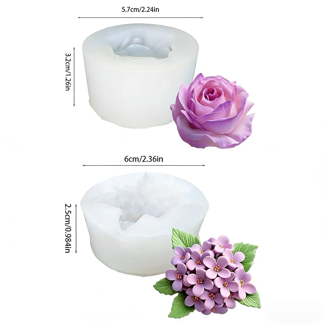 2 sztuki silikonowych form 3D  – Resin Art With Rose recenzja i cena