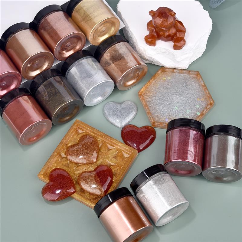 50g Shimmer Metallic Gold Silv – Pearl Powder Resin recenzja i cena