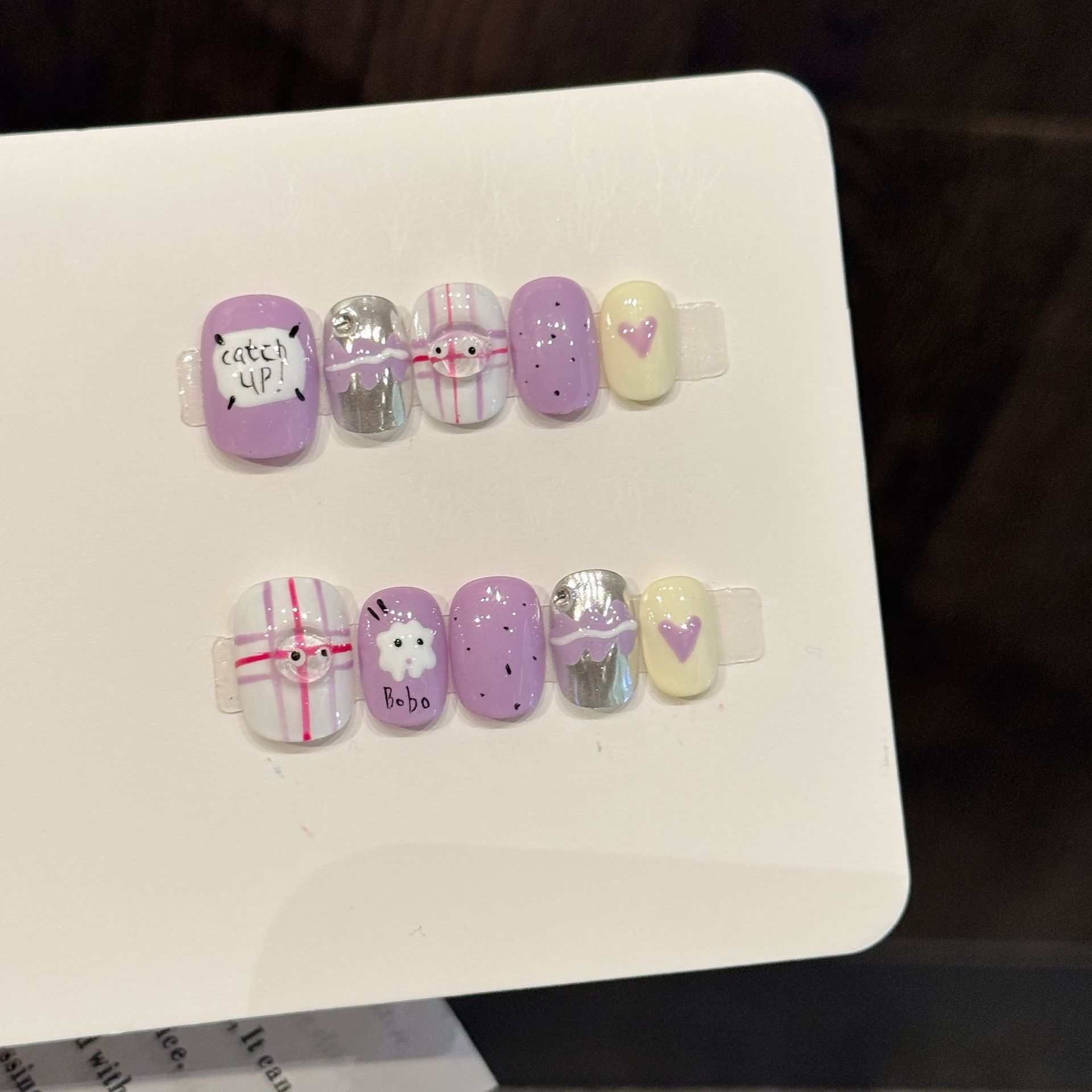 10 szt. Ręcznie Robione, Krótk – Resin Art Purple recenzja i cena