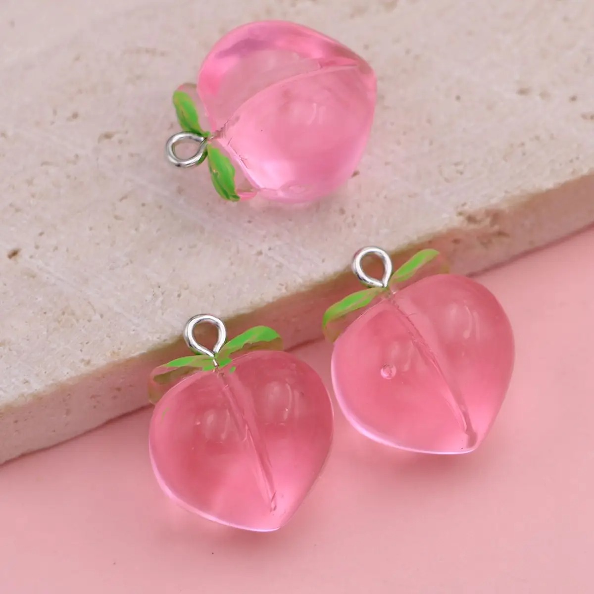 10 szt. Mini 3D Różowe Brzoskw – Resin Art Bracelet recenzja i cena