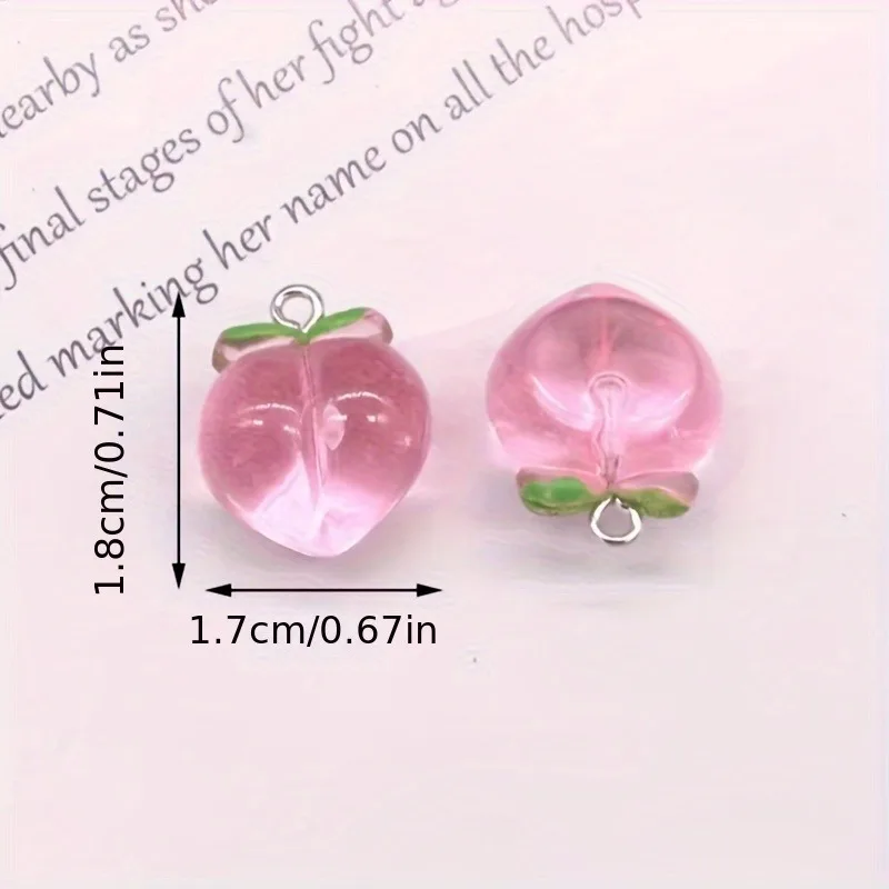 10 szt. Mini 3D Różowe Brzoskw – Resin Art Bracelet recenzja i cena