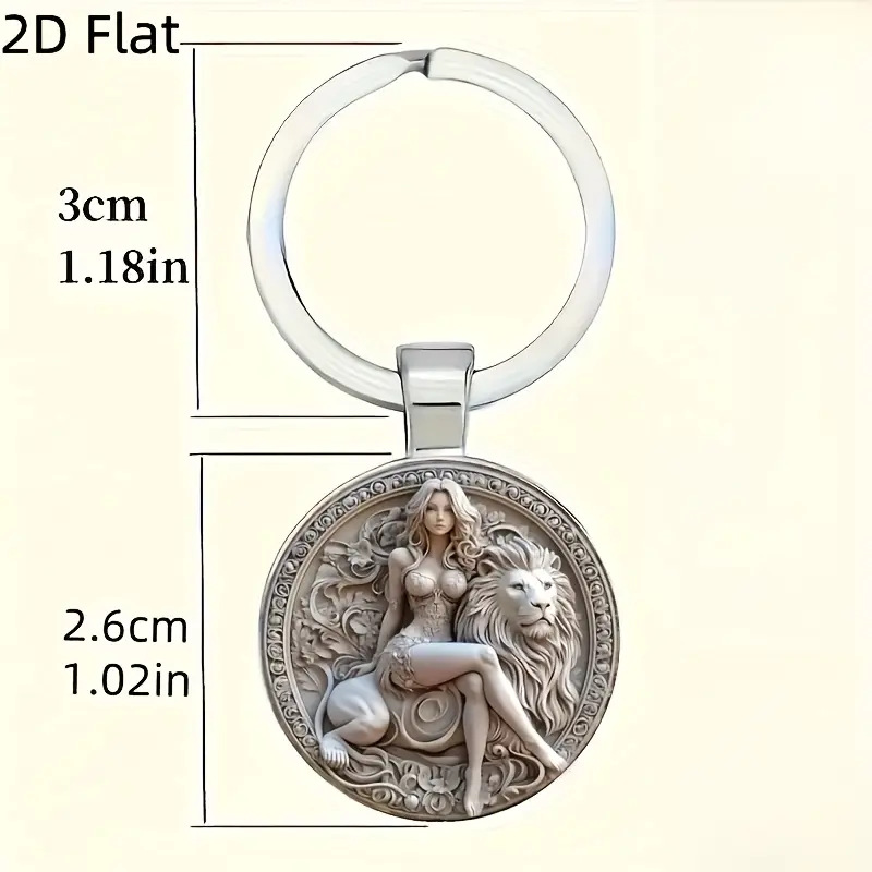 Unikalne wzory bogini i lwa w  – Resin Art Design Keychain recenzja i cena